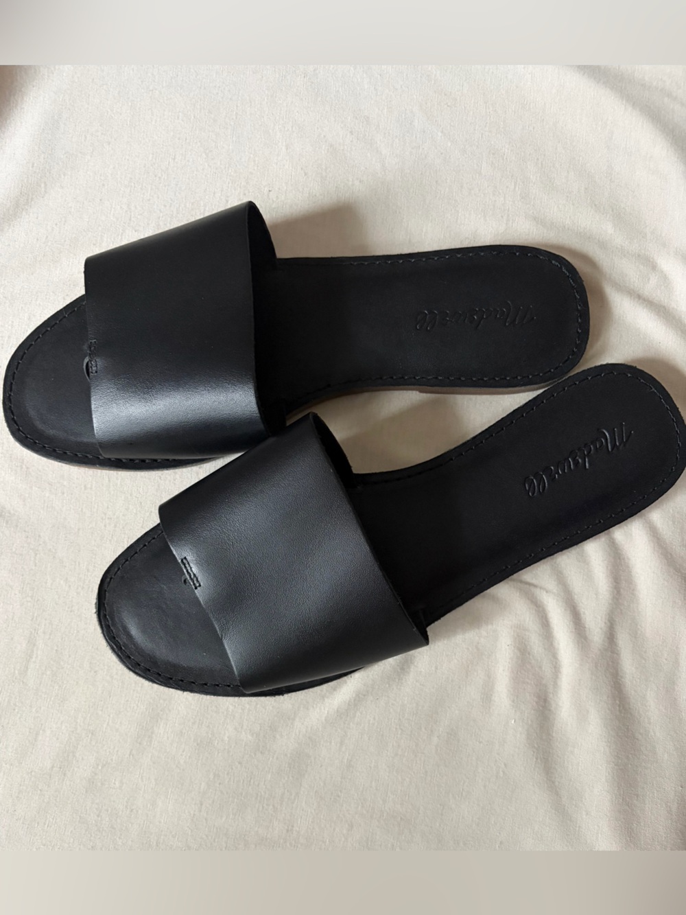 NWOT Madewell Boardwalk Leather Slide Sandals